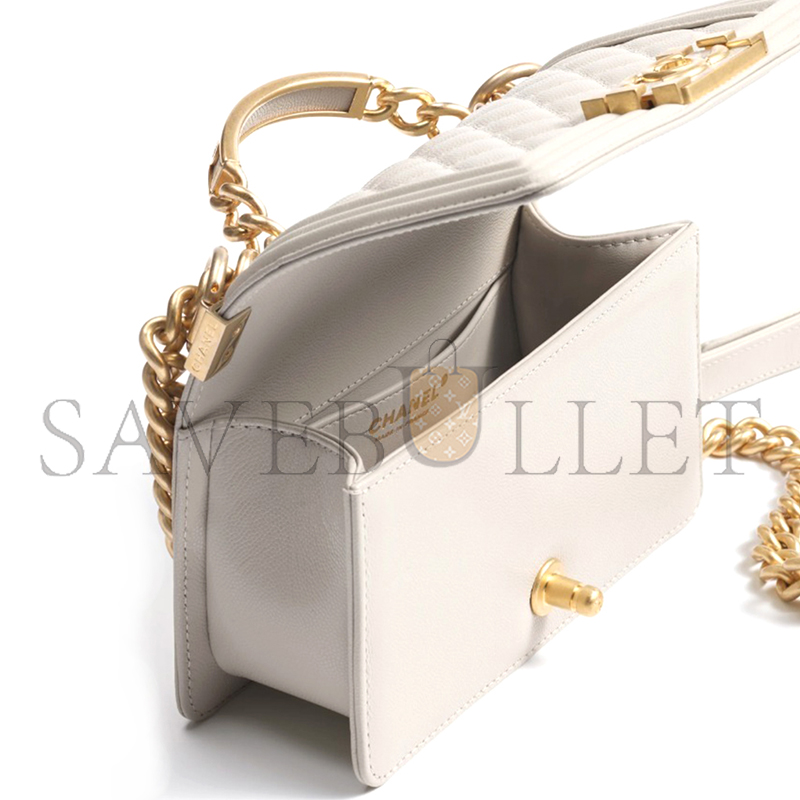 CHANEL LEBOY TOP HANDLE FLAP BAG A94805 (20*12*7cm)